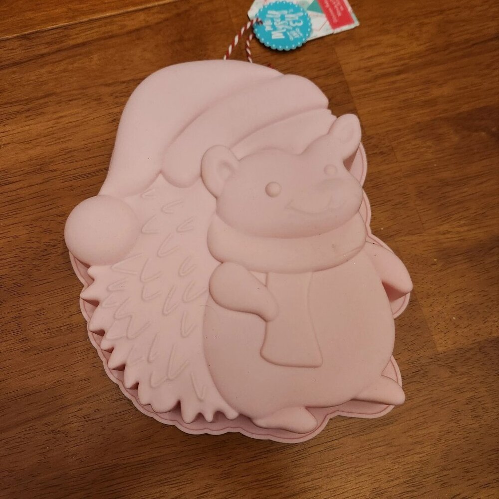 NEW, Me Myself & Elf Christmas Silicone Baking Mold Hedgehog Christmas